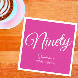 90:e födelsedag för modern Rosa i skript Pappersservett