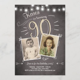 90:e födelsedag för nittio för inbjudningar