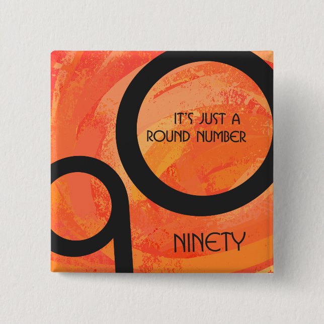 90:e födelsedag för orange årtionde knapp (Framsida)