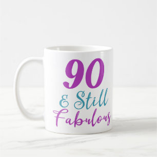 90:e födelsedag fortfarande upplevd kaffemugg