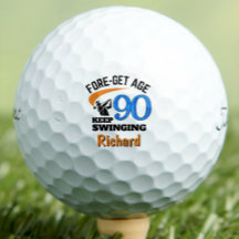90:e födelsedag Golf Bollar 90 år Funny Gift Blue