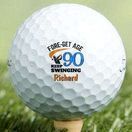 90:e födelsedag Golf Bollar 90 år Funny Gift Blue