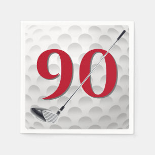 90:e födelsedag Golf Klubb Napkins Pappersservett