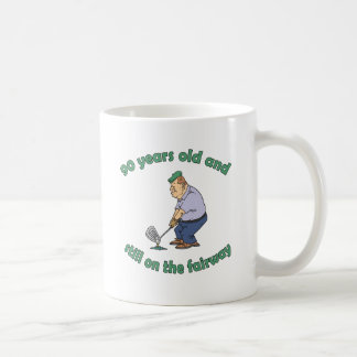 90:e födelsedag Golfer Gag Gift Kaffemugg
