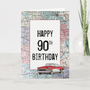 90:e födelsedag i Karta Kort