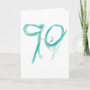 90:e födelsedag i lycklig kort