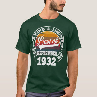 90:e födelsedag i september 1932 för 90 år t shirt