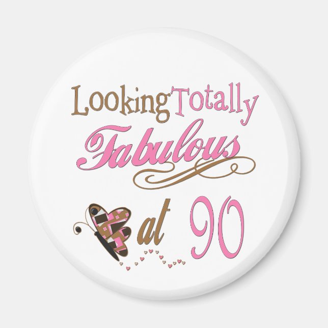 90:e födelsedag magnet (Framsidan)