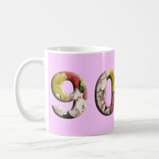 90:e födelsedag Mlestone Mugg (Vänster)