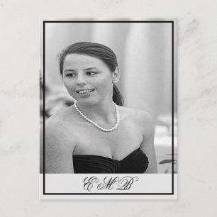 90:e födelsedag - Monogram - Elegant födelsedag Vykort