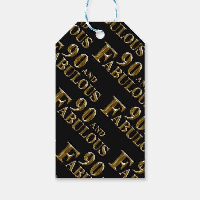 90:e födelsedag presentetikett (Framsidan)