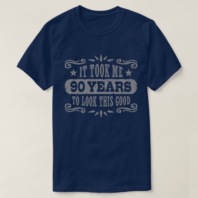 90:e födelsedag t-shirt (Design framsida)