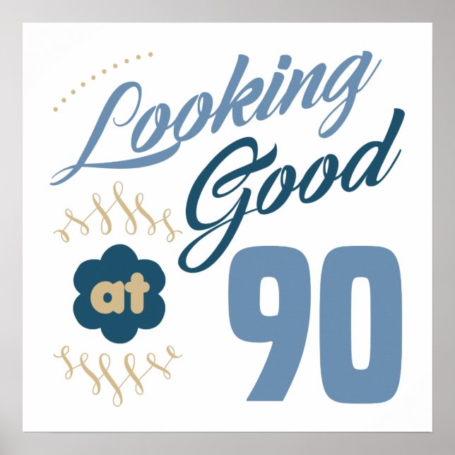 90:e födelsedag Tittar Bra Poster (Framsidan)