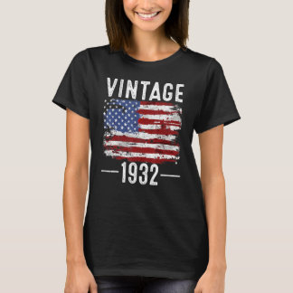 90:e födelsedag USA flagga Vintage Amerikanska Fla T Shirt