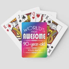 90:e födelsedag Världen bästa Fabulous Rainbow Kortlek