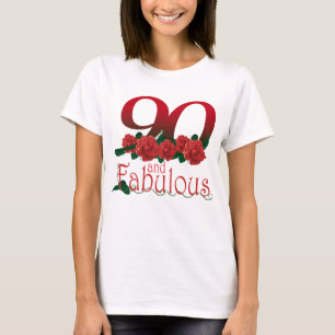 90:e födelsedagblomma t shirt