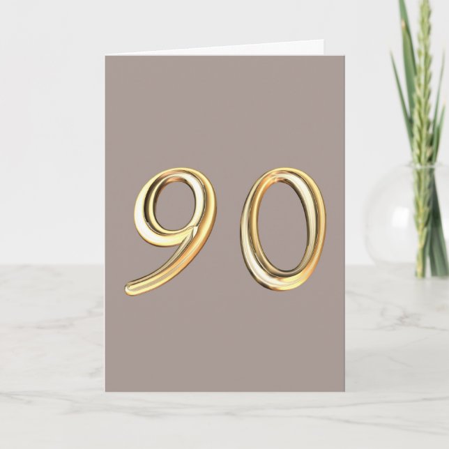 90:e födelsedagen 1990 i lycklig 90 kort (Framsida)
