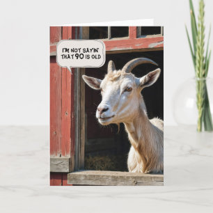 90:e födelsedagen Barn Goat Kort