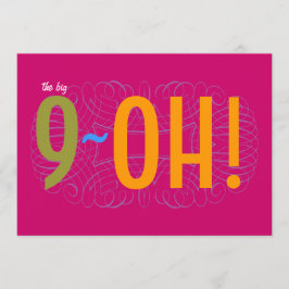 90:e födelsedagen - Big 9-OH! Inbjudningar