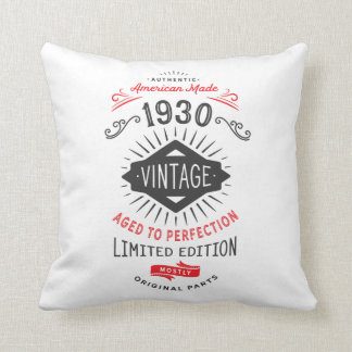 90:e födelsedagen Born 1930 Vintage Perfektion Kudde