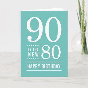 90:e födelsedagen Editable Färg 90 är de nya 80 Kort