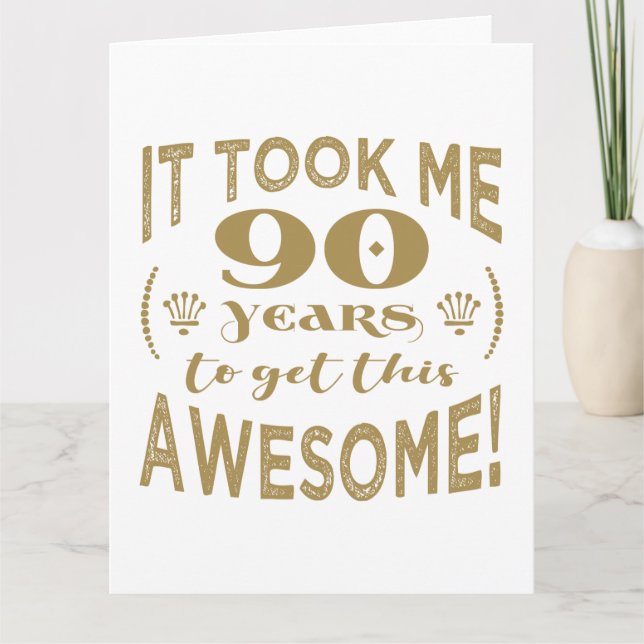 90:e födelsedagen Fantastisk Kort (Framsida)