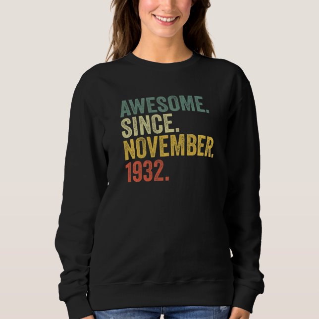90:e födelsedagen Fantastisk sedan november 1932 9 T Shirt (Framsida)