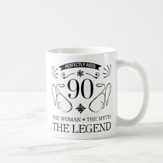 90:e födelsedagen för kvinnor kaffemugg