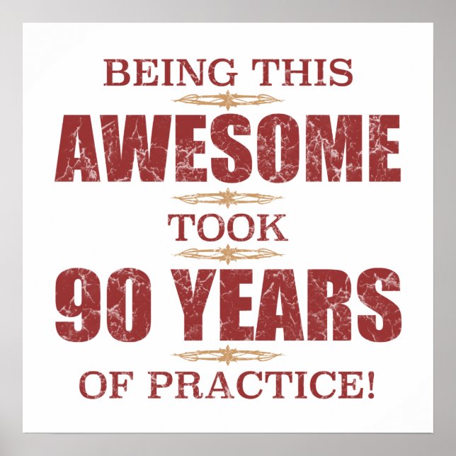 90:e födelsedagen i fantastisk poster (Framsidan)