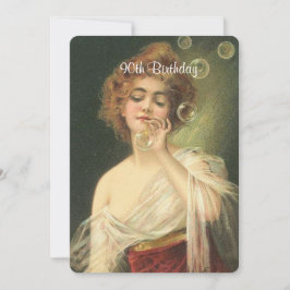 90:e födelsedagen, vackra viktorianska kvinnor, An Inbjudningar