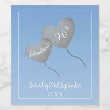 90:e födelsedagsblå ballong