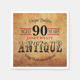 90:e födelsedagsdesign pappersservett