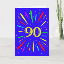 90:e födelsedagsexplosionskort