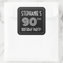 90:e Födelsedagsfest: Art Deco Stil och anpassat n