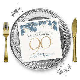 90:e Födelsedagsfest för Anpassningsbar av elegant Pappersservett