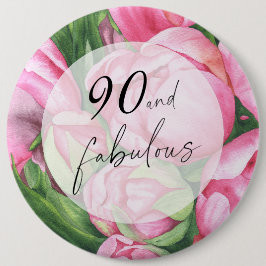 90:e Födelsedagsfest för blommor Knapp