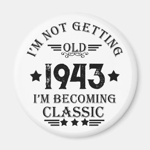 90:e födelsedagsfest för vintage av personlig magnet