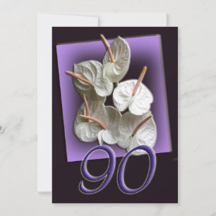 90:e Födelsedagsfest inbjudan - Antheriums