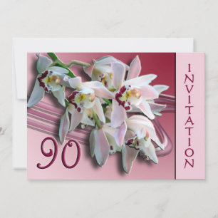 90:e födelsedagsfest inbjudan - Orchids