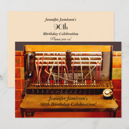 90:e Födelsedagsfest inbjudan Vintage-växel
