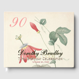 90:e Födelsedagsfest Passiflora Anpassningsbar Gue Gästböcker