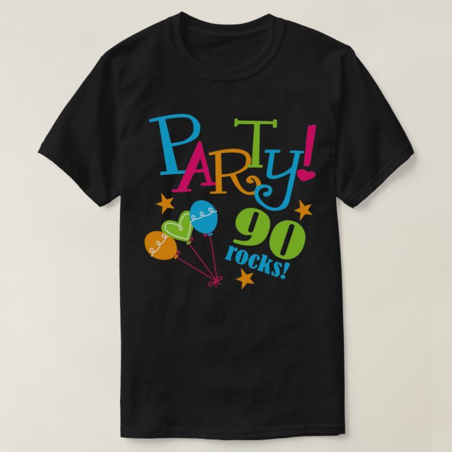 90:e Födelsedagsfest T Shirt (Design framsida)