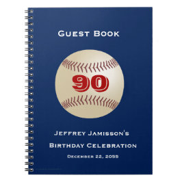 90:e Födelsedagsfesten Guest Bok, Baseball Spiral Anteckningsbok