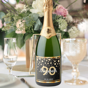 90:e födelsedagsfestens svarta diamanter guld glit