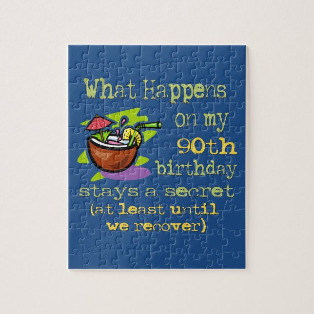 90:e Födelsedagsfester. Vad händer på min 90:e Pussel (Vertikal)