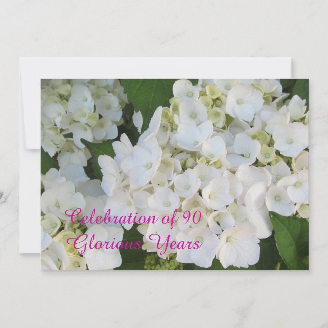 90:e födelsedagsfirandet inbjudningar (Framsida)