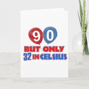 90:e födelsedagskalender kort