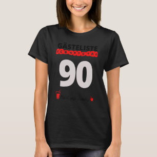 90:e födelsedagskalender Namnteckning gäst Bok 90 T Shirt