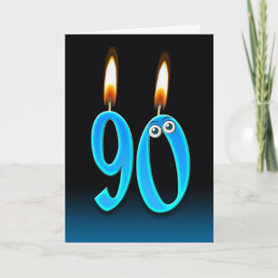 90:e födelsedagsljus kort