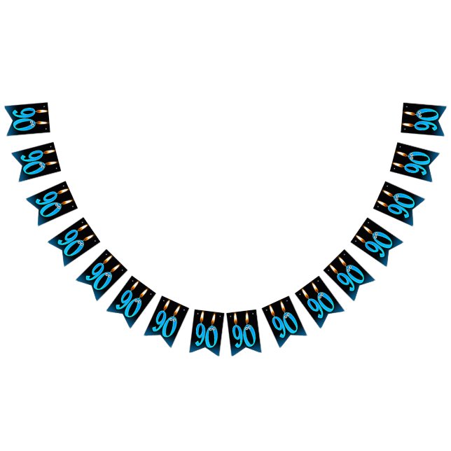 90:e födelsedagsljus med ögonbollar vimplar (Alla)